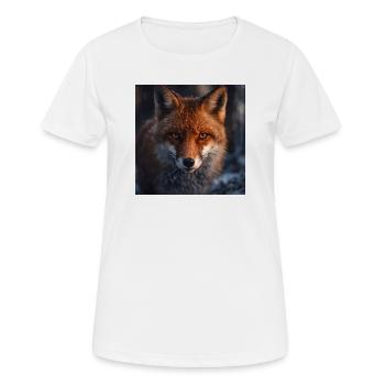 Reconnaissance de renard au crépuscule - T-shirt respirant Femme - blanc - Devant - AI Model Female 172 dark (172cm)