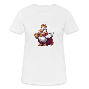 Roi de la Bière d’Oie - T-shirt respirant Femme - blanc - Devant - AI Model Female 172 dark (172cm)