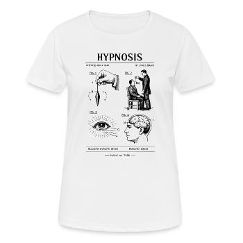 Conception du plan d’hypnose - T-shirt respirant Femme - blanc - Devant - AI Model Female 172 dark (172cm)