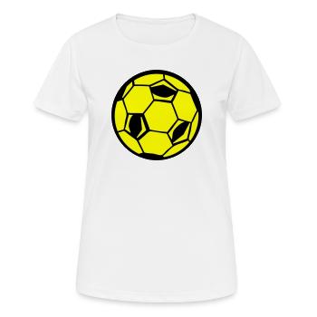 Soccer Fußball - Frauen T-Shirt atmungsaktiv - Weiß - Vorne - AI Model Female 172 dark (172cm)