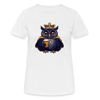 Roi de la Bière Hibou - T-shirt respirant Femme - blanc - Devant - AI Model Female 172 dark (172cm)