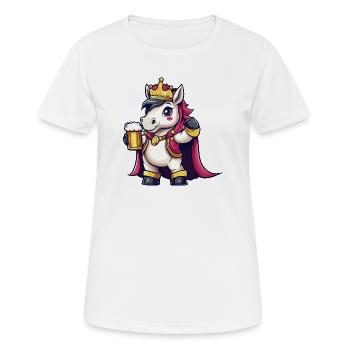 Roi de la Bière Licorne - T-shirt respirant Femme - blanc - Devant - AI Model Female 172 dark (172cm)