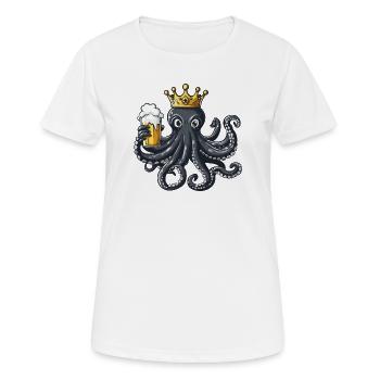 Roi de la bière Octopus - T-shirt respirant Femme - blanc - Devant - AI Model Female 172 dark (172cm)