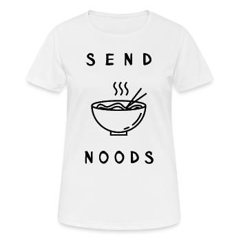 Envoyer - Noods - T-shirt respirant Femme - blanc - Devant - AI Model Female 172 dark (172cm)