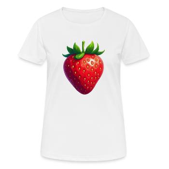 Strawberry - Women's Breathable T-Shirt - white - Front - AI Model Female 172 dark (172cm)