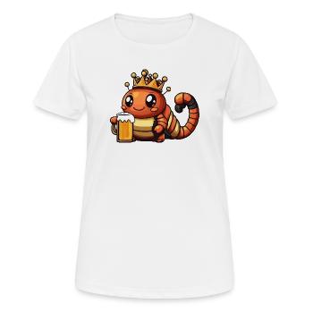 Roi de la Bière Wurm - T-shirt respirant Femme - blanc - Devant - AI Model Female 172 dark (172cm)