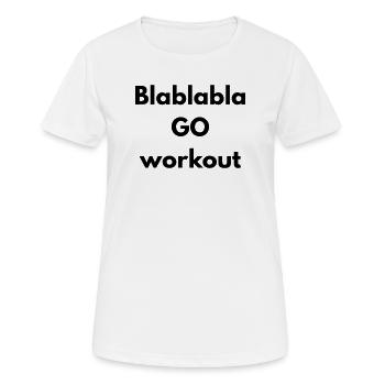 BLABLABLA go workout - T-shirt respirant Femme - blanc - Devant - AI Model Female 172 dark (172cm)