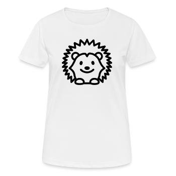 hérisson - T-shirt respirant Femme - blanc - Devant - AI Model Female 172 dark (172cm)