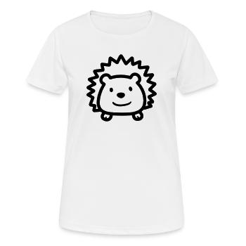 hérisson - T-shirt respirant Femme - blanc - Devant - AI Model Female 172 dark (172cm)