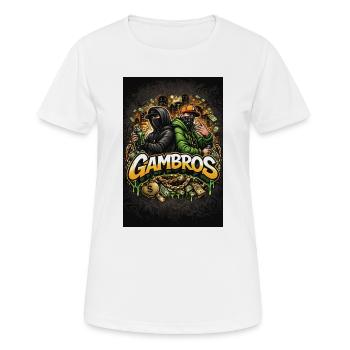 Gambros Stadtplanung. - Frauen T-Shirt atmungsaktiv - Weiß - Vorne - AI Model Female 172 dark (172cm)