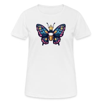 Roi de la Bière Papillon - T-shirt respirant Femme - blanc - Devant - AI Model Female 172 dark (172cm)