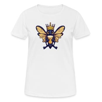 Roi de la Bière Libellule - T-shirt respirant Femme - blanc - Devant - AI Model Female 172 dark (172cm)