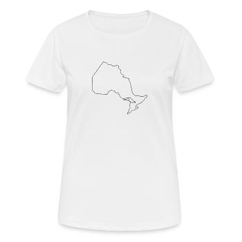Carte panoramique de l’Ontario - T-shirt respirant Femme - blanc - Devant - AI Model Female 172 dark (172cm)