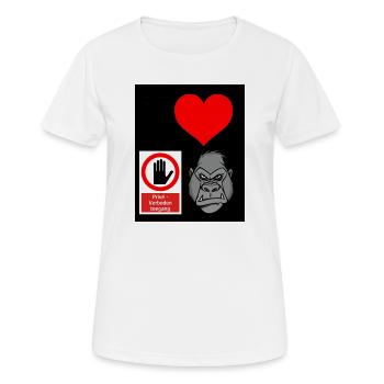 Accès privé de Heart Hand Gorilla - T-shirt respirant Femme - blanc - Devant - AI Model Female 172 dark (172cm)