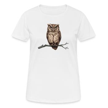 chouette charmante - T-shirt respirant Femme - blanc - Devant - AI Model Female 172 dark (172cm)