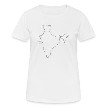 Karte von Indien - Frauen T-Shirt atmungsaktiv - Weiß - Vorne - AI Model Female 172 dark (172cm)