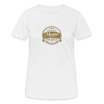 The Best Mom in the World Gift - Women's Breathable T-Shirt - white - Front - AI Model Female 172 dark (172cm)