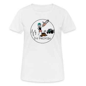 La truie forestière - T-shirt respirant Femme - blanc - Devant - AI Model Female 172 dark (172cm)