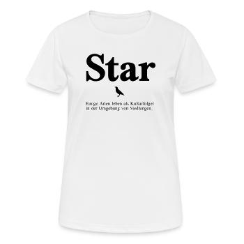 Star - Frauen T-Shirt atmungsaktiv - Weiß - Vorne - AI Model Female 172 dark (172cm)