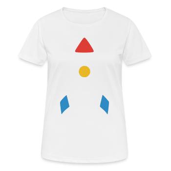 Vaisseau spatial fusée abstrait - T-shirt respirant Femme - blanc - Devant - AI Model Female 172 dark (172cm)