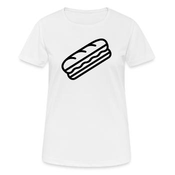 Sandwich - Frauen T-Shirt atmungsaktiv - Weiß - Vorne - AI Model Female 172 dark (172cm)