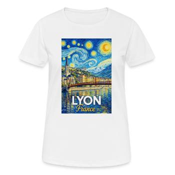 Lyon, Frankreich - Frauen T-Shirt atmungsaktiv - Weiß - Vorne - AI Model Female 172 dark (172cm)