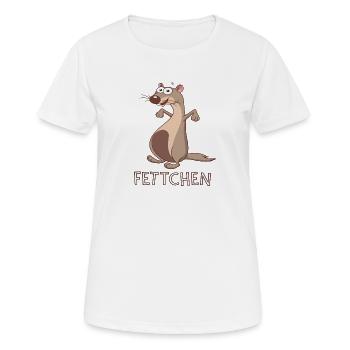  Fettchen Lustiges Frettchen Cartoon Für Frettchen - Frauen T-Shirt atmungsaktiv - Weiß - Vorne - AI Model Female 172 dark (172cm)