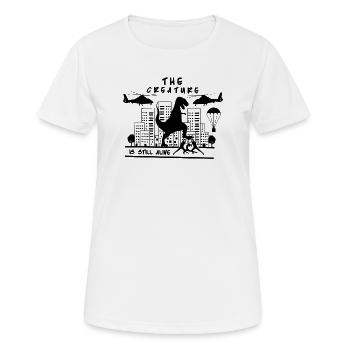 The Creature is still alive - Frauen T-Shirt atmungsaktiv - Weiß - Vorne - AI Model Female 172 dark (172cm)