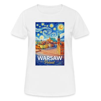 Varsovie, Pologne - T-shirt respirant Femme - blanc - Devant - AI Model Female 172 dark (172cm)