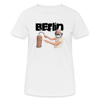 Berlin Döner Marx - Frauen T-Shirt atmungsaktiv - Weiß - Vorne - AI Model Female 172 dark (172cm)