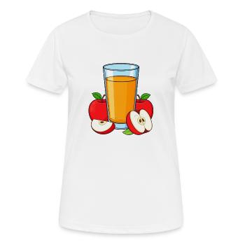 apple juice - Women's Breathable T-Shirt - white - Front - AI Model Female 172 dark (172cm)