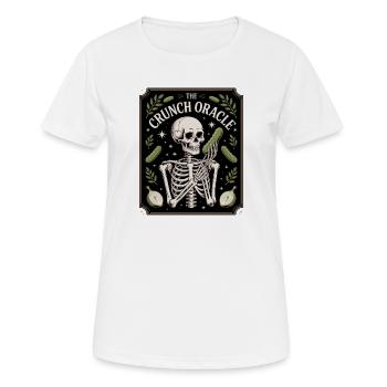 Le croquant Oracle Squelette Et Concombres Humour - T-shirt respirant Femme - blanc - Devant - AI Model Female 172 dark (172cm)