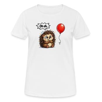 Süßer Igel Geschenk Idee mit Humor - Frauen T-Shirt atmungsaktiv - Weiß - Vorne - AI Model Female 172 dark (172cm)