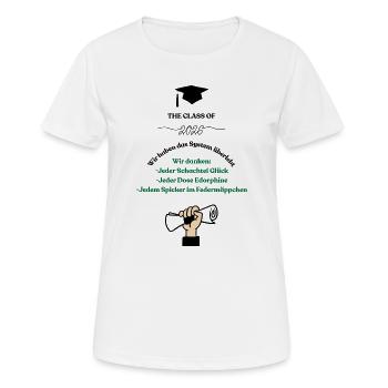 Schulabschluss Design 2026 - Frauen T-Shirt atmungsaktiv - Weiß - Vorne - AI Model Female 172 dark (172cm)