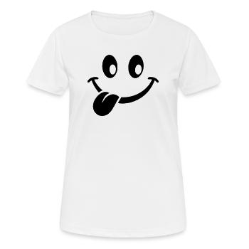 Smilie - Women's Breathable T-Shirt - white - Front - AI Model Female 172 dark (172cm)