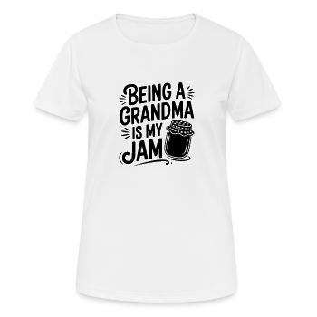 Being a Grandma is My Jam - Women's Breathable T-Shirt - white - Front - AI Model Female 172 dark (172cm)