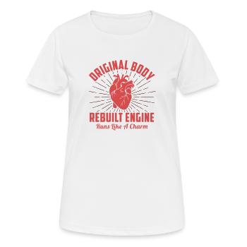Fierté de la chirurgie cardiaque reconstruite par le corps original - T-shirt respirant Femme - blanc - Devant - AI Model Female 172 dark (172cm)
