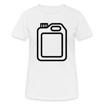 Kanister - Frauen T-Shirt atmungsaktiv - Weiß - Vorne - AI Model Female 172 dark (172cm)