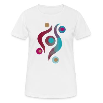 Yoga design_48 - Women's Breathable T-Shirt - white - Front - AI Model Female 172 dark (172cm)