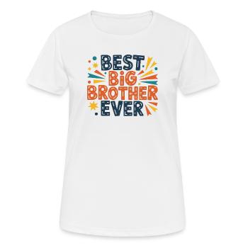 Meilleur Grand Frère de tous les temps - T-shirt respirant Femme - blanc - Devant - AI Model Female 172 dark (172cm)