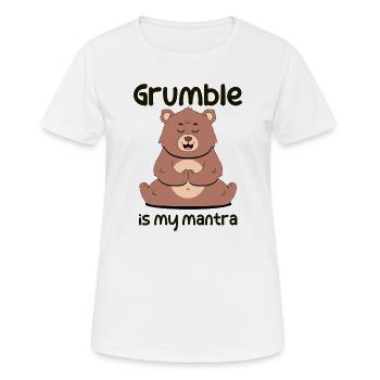 Grogner est mon mantra - T-shirt respirant Femme - blanc - Devant - AI Model Female 172 dark (172cm)