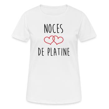Platinum Wedding 70 Years - Women's Breathable T-Shirt - white - Front - AI Model Female 172 dark (172cm)
