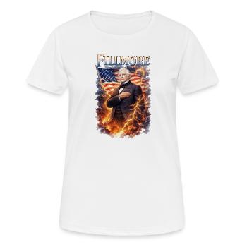 Historical statesman in a whirl of flames - Women's Breathable T-Shirt - white - Front - AI Model Female 172 dark (172cm)