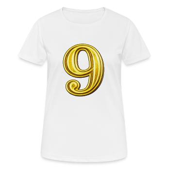 Goldene Neun Ziffer Exquisit - Frauen T-Shirt atmungsaktiv - Weiß - Vorne - AI Model Female 172 dark (172cm)