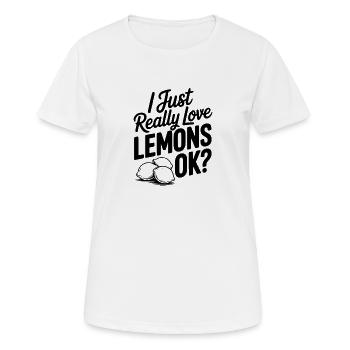 J’adore vraiment les citrons, d’accord ? - T-shirt respirant Femme - blanc - Devant - AI Model Female 172 dark (172cm)