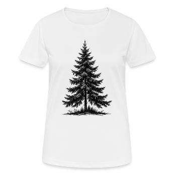 Tanne - Frauen T-Shirt atmungsaktiv - Weiß - Vorne - AI Model Female 172 dark (172cm)