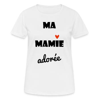 GRANNY. MAMMA. GRANDMOTHER. MOTHER'S DAY. PARTY - Women's Breathable T-Shirt - white - Front - AI Model Female 172 dark (172cm)
