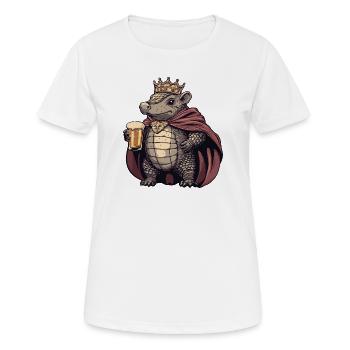 Roi de la bière Armadillo - T-shirt respirant Femme - blanc - Devant - AI Model Female 172 dark (172cm)