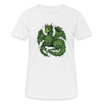 Efeu-Drache - Frauen T-Shirt atmungsaktiv - Weiß - Vorne - AI Model Female 172 dark (172cm)