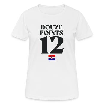 Douze Points 12 Eurovision Croatie - T-shirt respirant Femme - blanc - Devant - AI Model Female 172 dark (172cm)